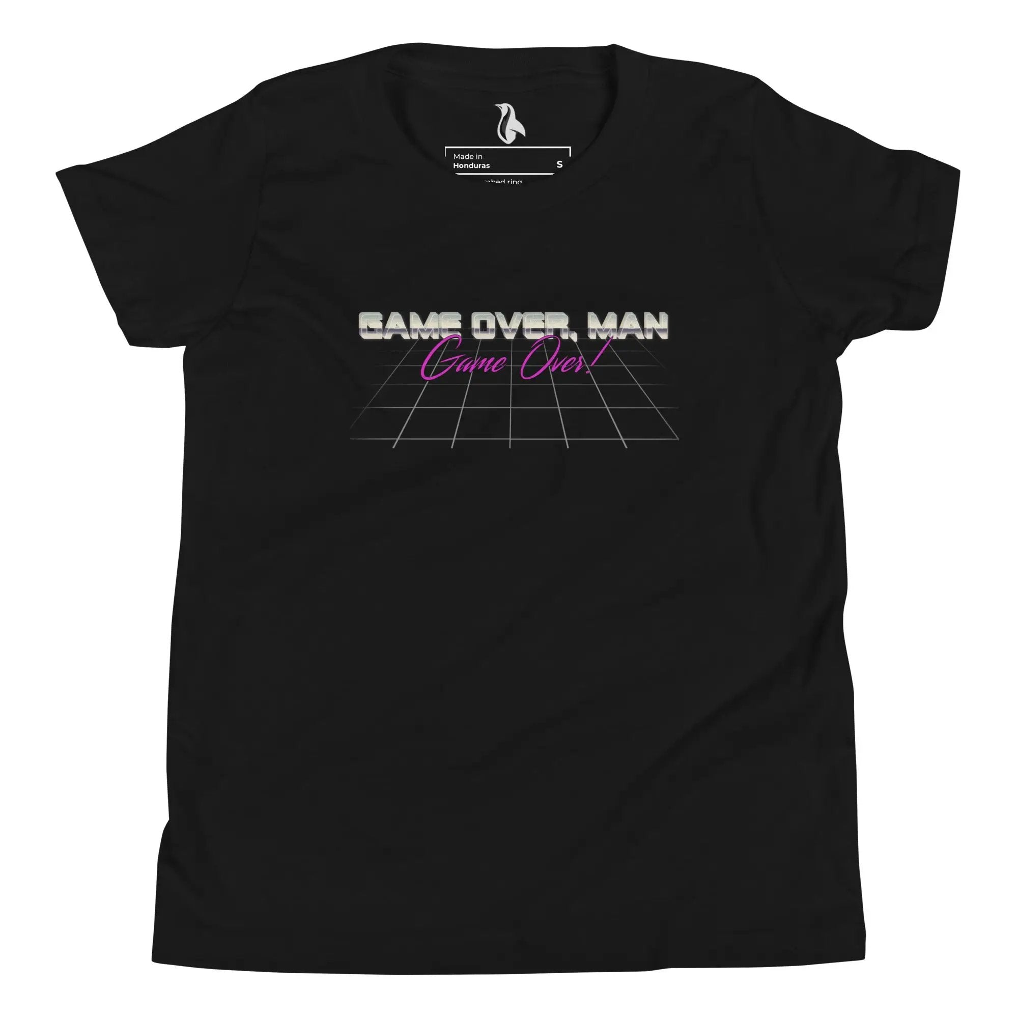 a black t - shirt with the words game over man on it