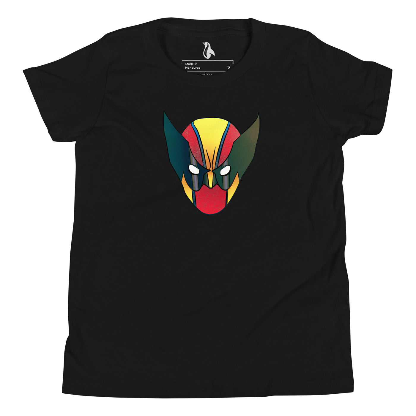 a black t - shirt with an image of a demon's head