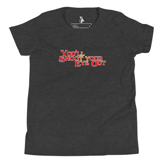 a black t - shirt with the words you'll shoot your shit out on