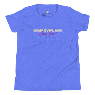 a blue t - shirt with a man on it