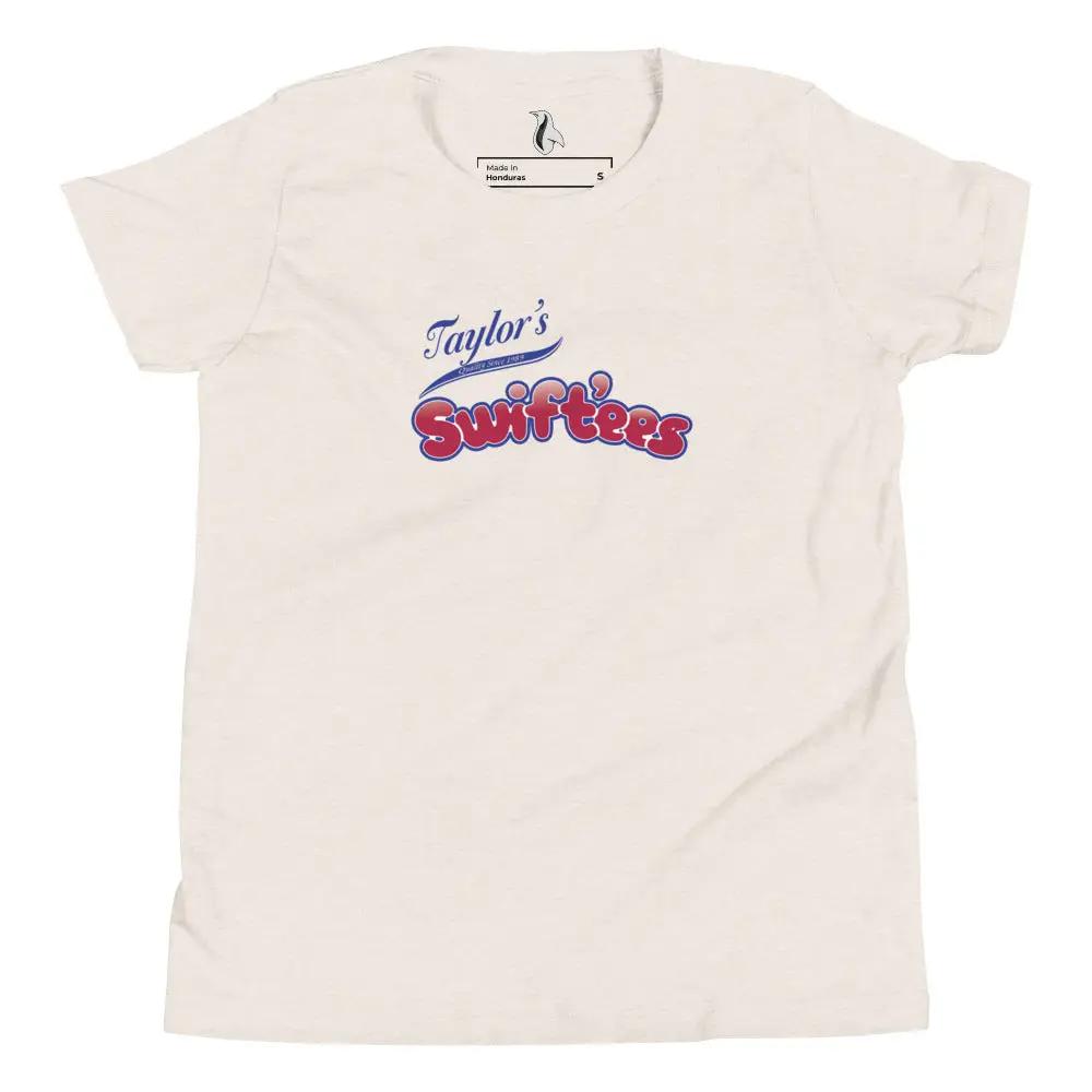 a white t - shirt with the word taylor's surfies printed on it