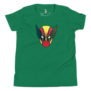 a green t - shirt with an image of a demon's head