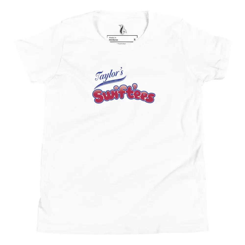 a white t - shirt with the word taylor's surfies printed on it