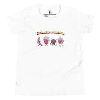 a white t - shirt with three cartoon characters on it