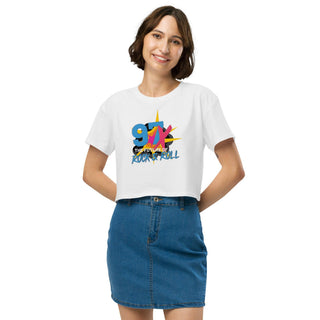 97x The Future Of Rock n Roll Women’s crop top VAWDesigns
