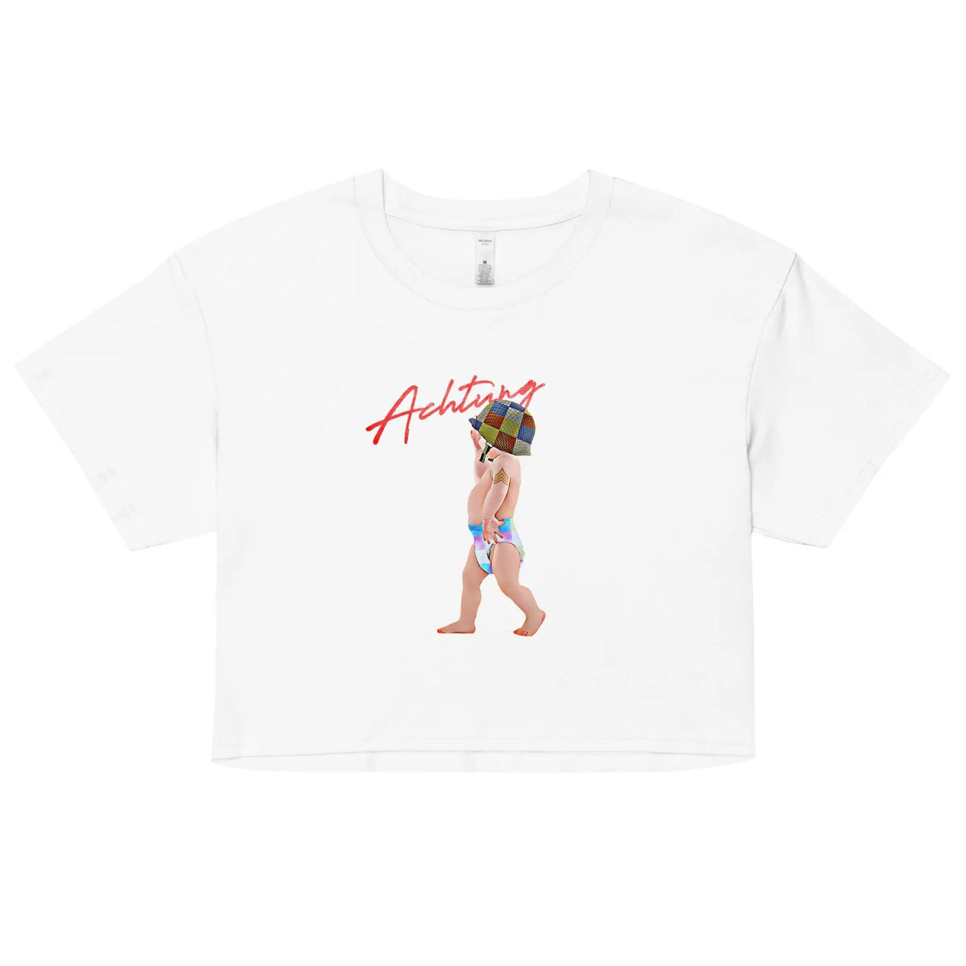 Achtung baby Women’s crop top