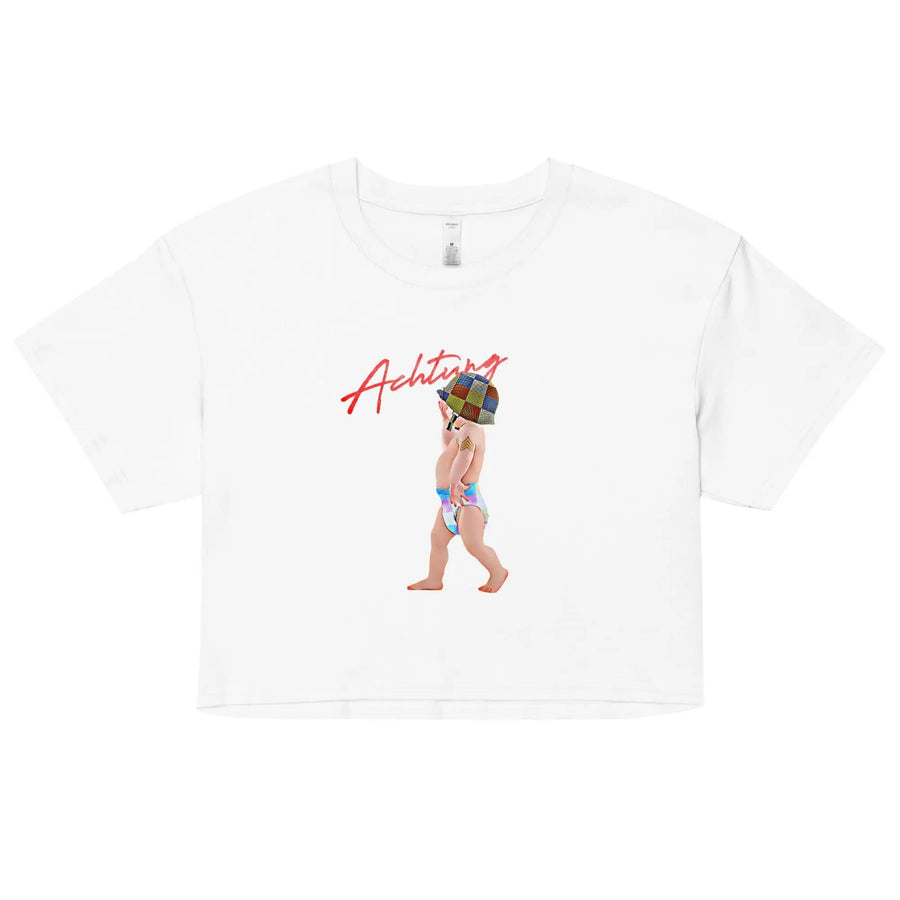 Achtung baby Women’s crop top