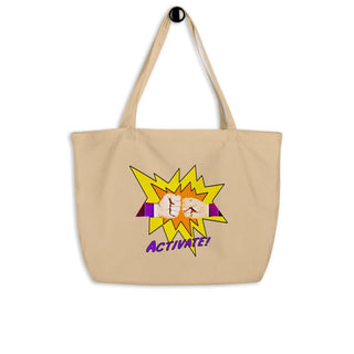 Activate! Large organic tote bag