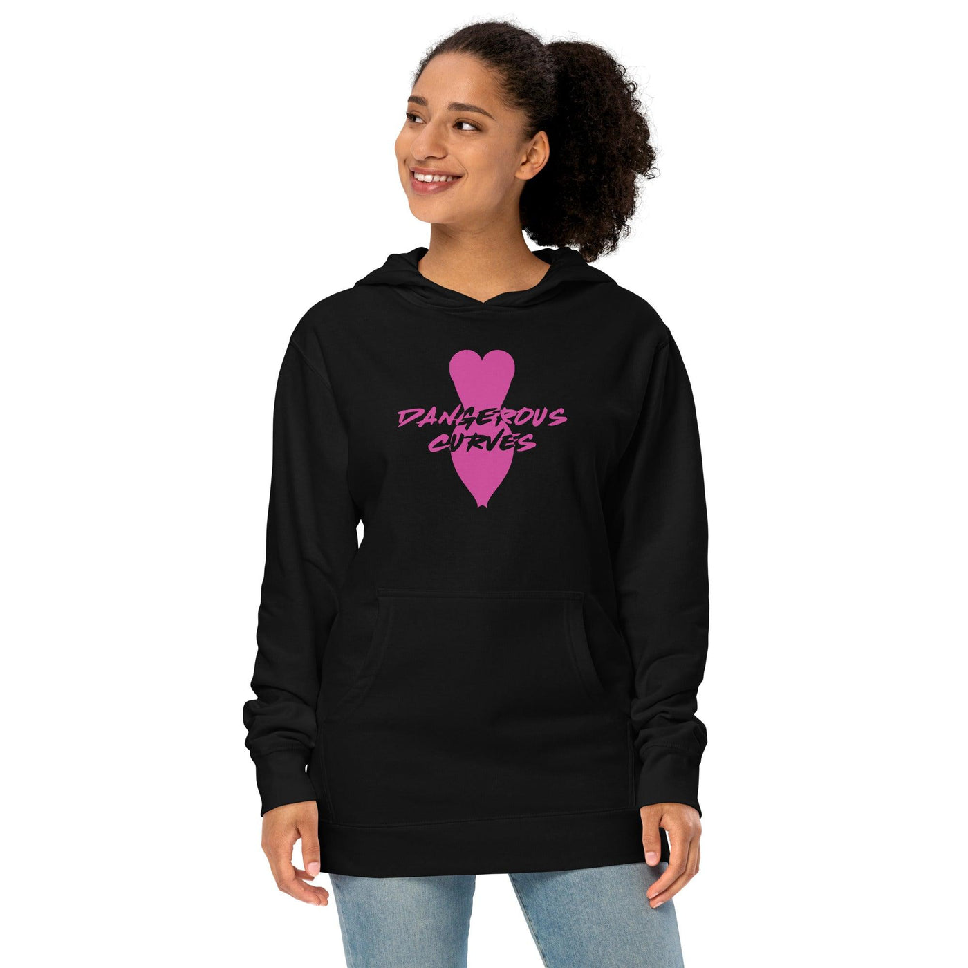 Dangerous Curves Unisex midweight hoodie VAWDesigns