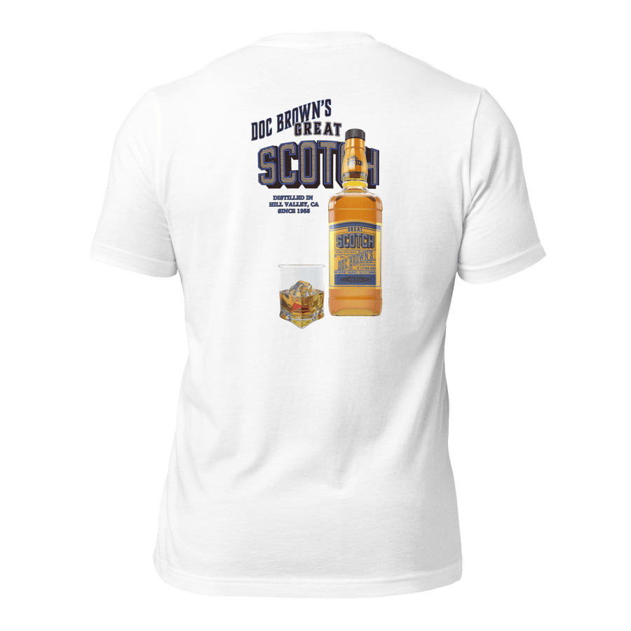 Hill Valley's Best Great Scotch Unisex t-shirt (BACK)