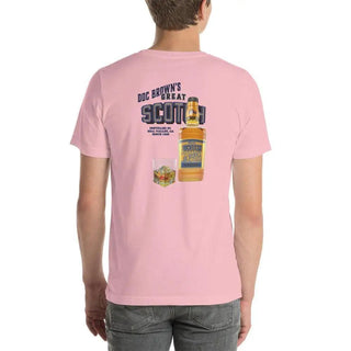 Doc Brown's Great Scotch Unisex t-shirt (BACK) VAWDesigns