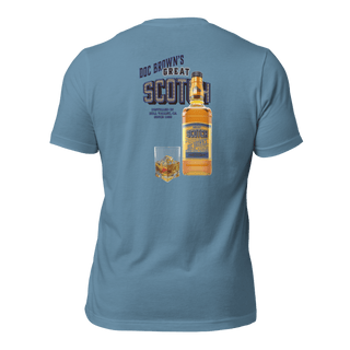 Doc Brown's Great Scotch Unisex t-shirt (BACK) VAWDesigns