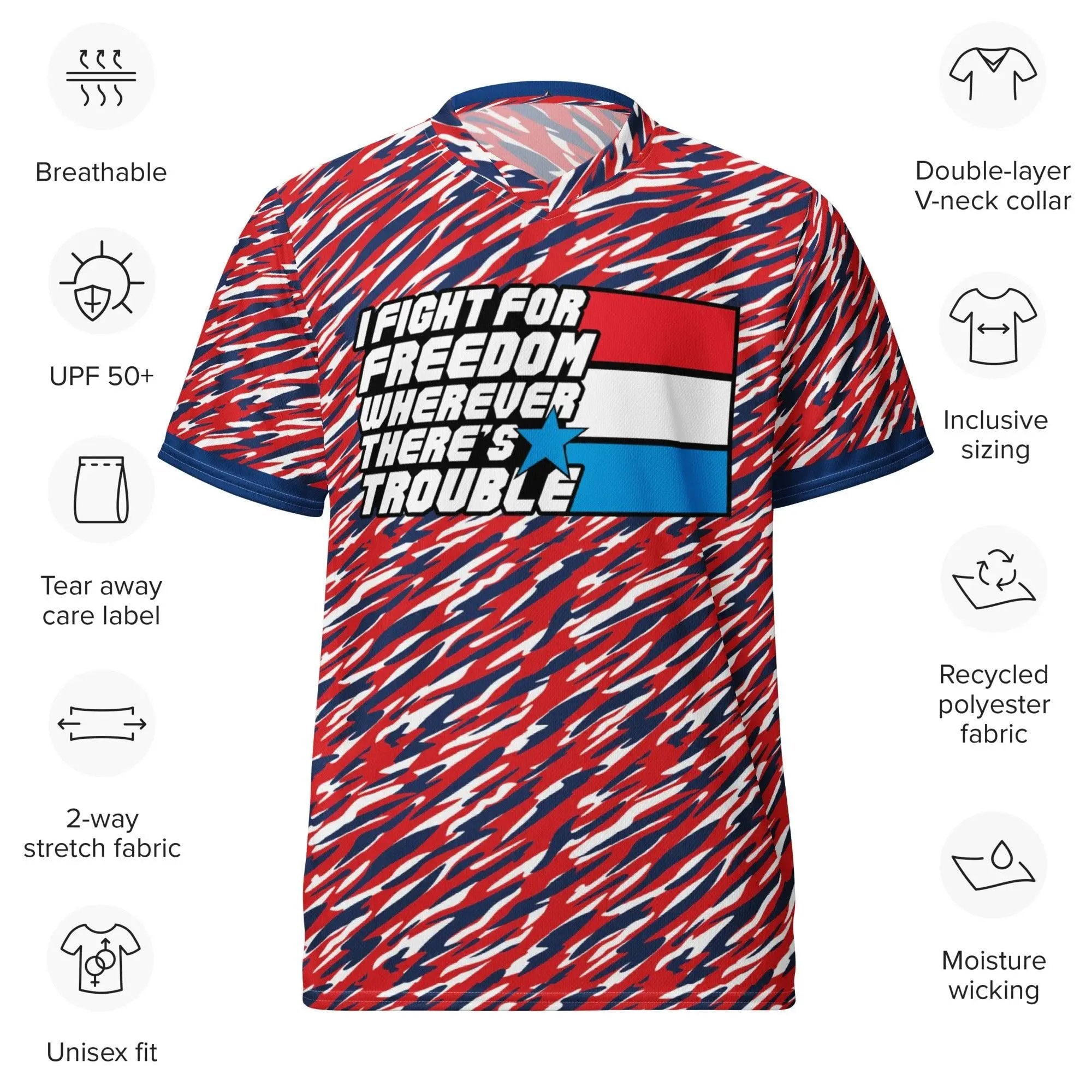 Fight For Freedom Unisex Sports Jersey VAWDesigns