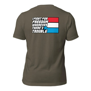 Fight For Freedom Unisex t-shirt (BACK) VAWDesigns