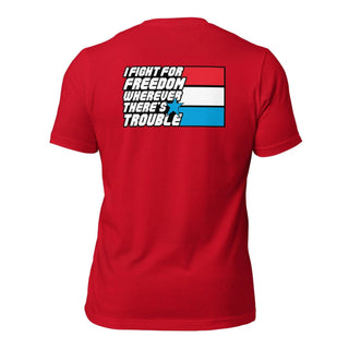 Fight For Freedom Unisex t-shirt (BACK) VAWDesigns