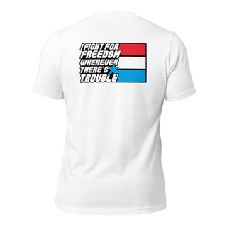 Fight For Freedom Unisex t-shirt (BACK) VAWDesigns