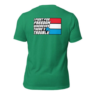 Fight For Freedom Unisex t-shirt (BACK) VAWDesigns