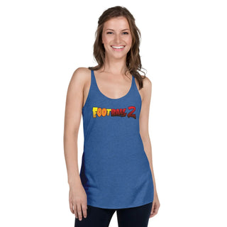 Football 2 Women's Racerback Tank VAWDesigns