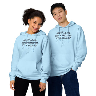 Insanity Laughs Under Pressure Unisex midweight hoodie VAWDesigns