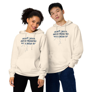 Insanity Laughs Under Pressure Unisex midweight hoodie VAWDesigns