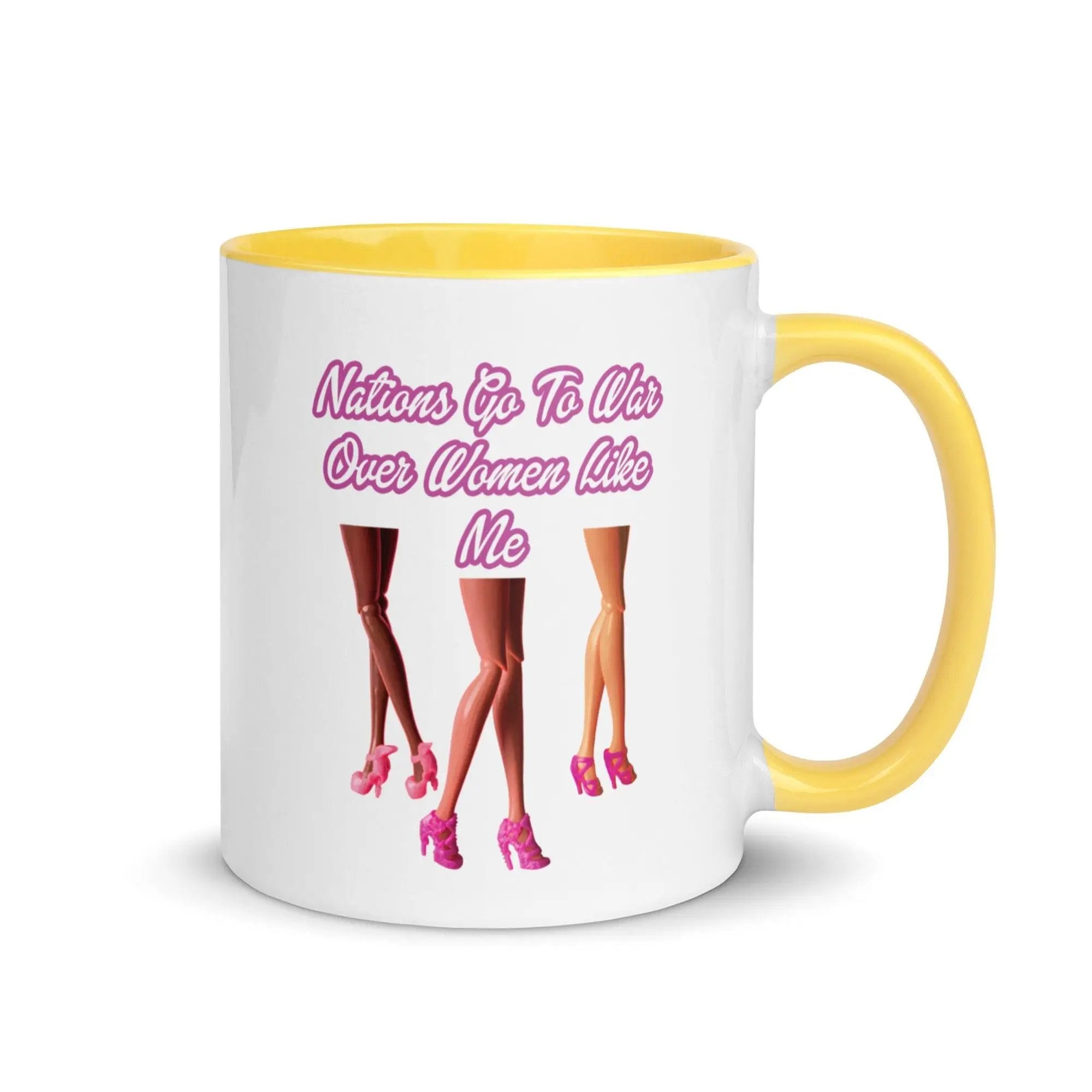 Nations Go To War Over Women Like Me Mug with Color Inside VAWDesigns