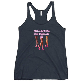 Nations Go To War Over Women Like Me Women's Racerback Tank