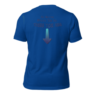 No Matter Where You Go, There You Are Unisex t-shirt (BACK) VAWDesigns