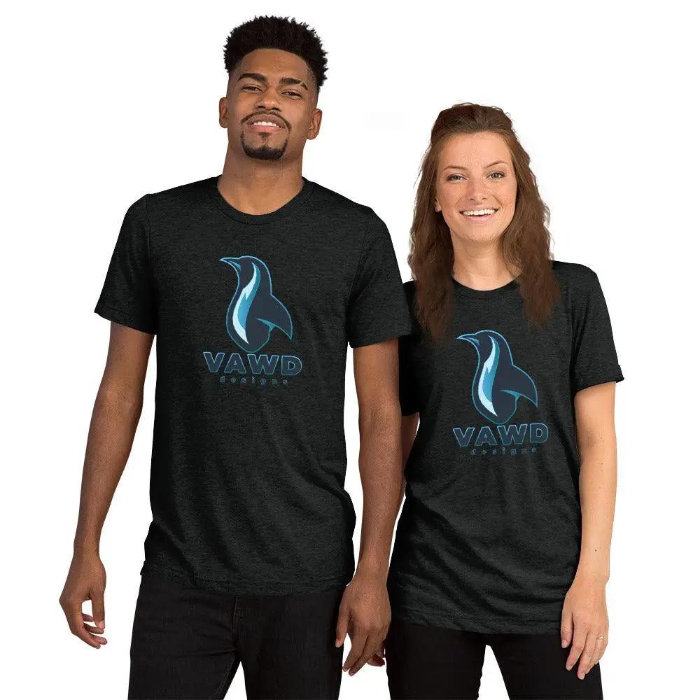 Penguin Logo Design Short sleeve t-shirt VAWDesigns