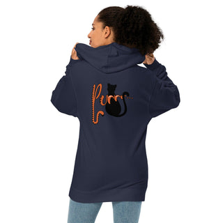 Purrr...Unisex midweight hoodie (BACK)