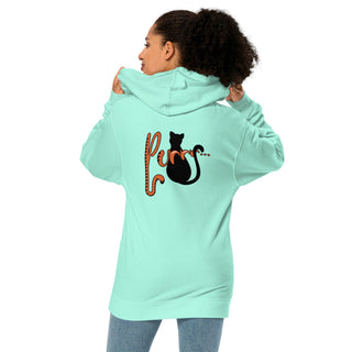 Purrr...Unisex midweight hoodie (BACK) VAWDesigns