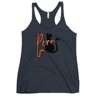 Purrr.... Women's Racerback Tank VAWDesigns