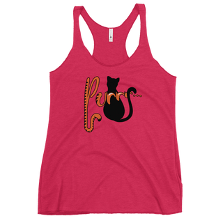 Purrr.... Women's Racerback Tank VAWDesigns