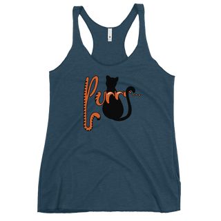 Purrr.... Women's Racerback Tank VAWDesigns