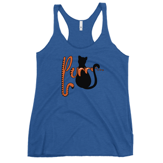 Purrr.... Women's Racerback Tank VAWDesigns
