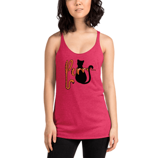 Purrr.... Women's Racerback Tank VAWDesigns