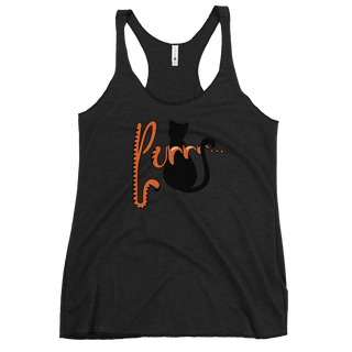 Purrr.... Women's Racerback Tank VAWDesigns