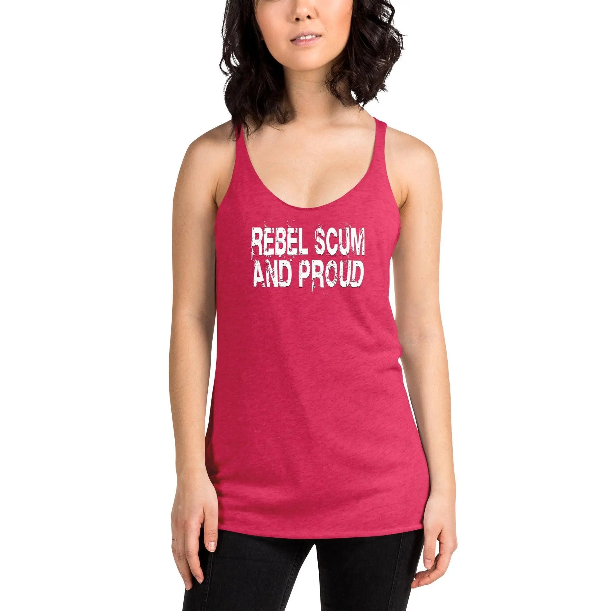Rebel Scum and Proud Women's Racerback Tank