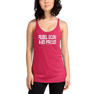 Rebel Scum and Proud Women's Racerback Tank VAWDesigns
