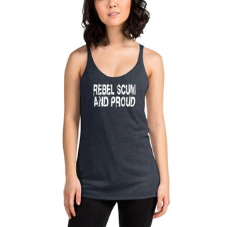 Rebel Scum and Proud Women's Racerback Tank VAWDesigns
