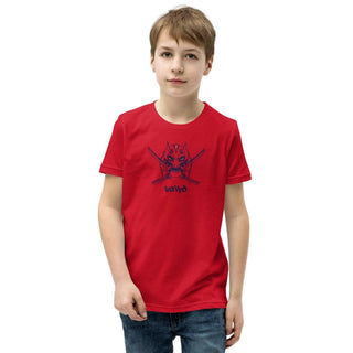 Samurai Demon Youth Short Sleeve T-Shirt VAWDesigns