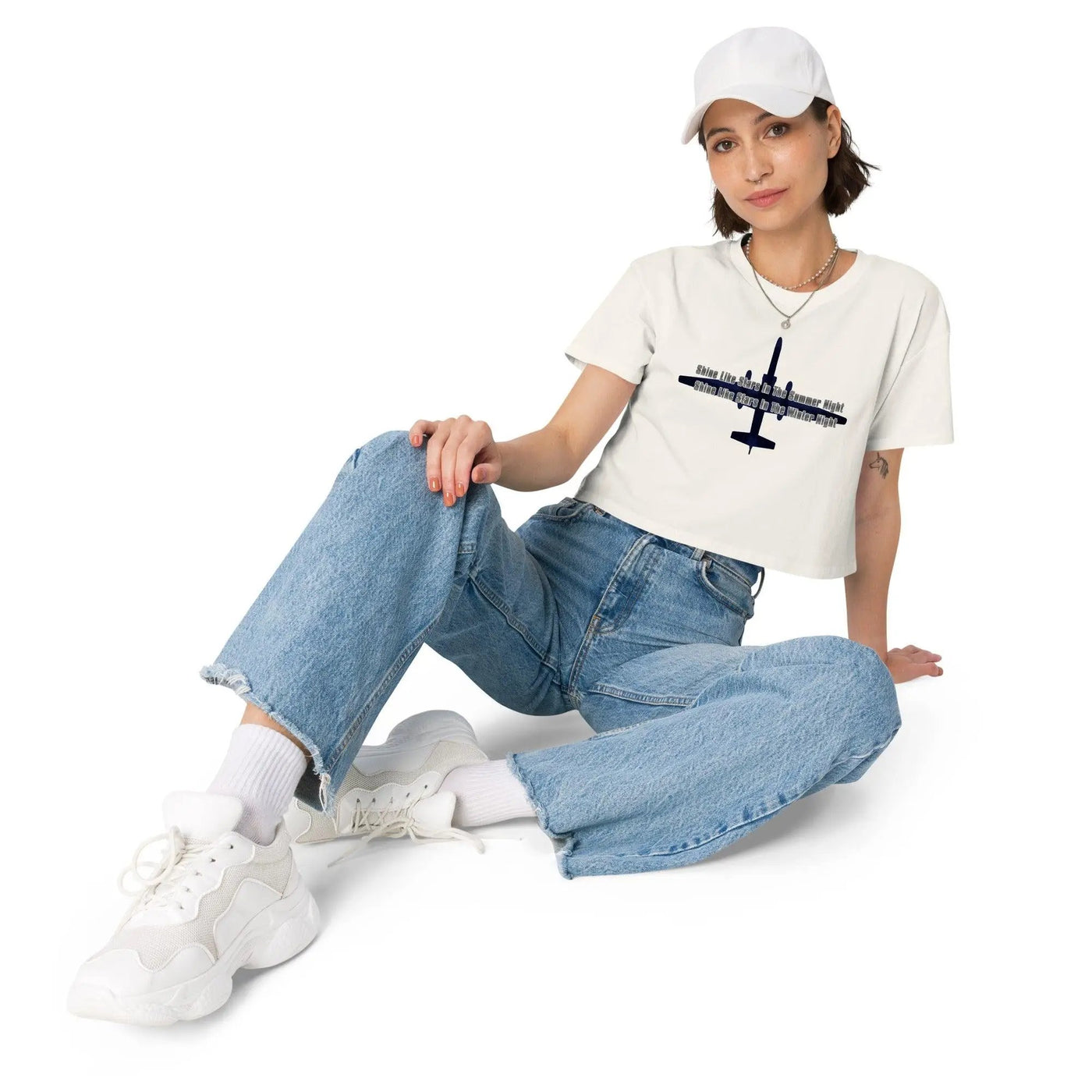 Shine Like Stars Women’s crop top VAWDesigns