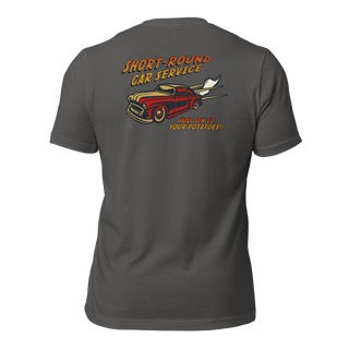 Short-Round Car Service Unisex t-shirt (BACK) VAWDesigns