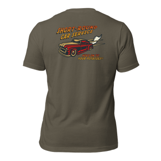 Short-Round Car Service Unisex t-shirt (BACK) VAWDesigns