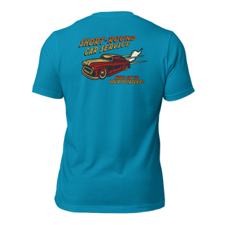 Short-Round Car Service Unisex t-shirt (BACK) VAWDesigns