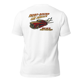 Short-Round Car Service Unisex t-shirt (BACK) VAWDesigns