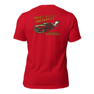 Short-Round Car Service Unisex t-shirt (BACK) VAWDesigns