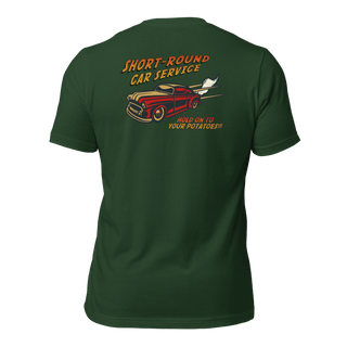 Short-Round Car Service Unisex t-shirt (BACK) VAWDesigns