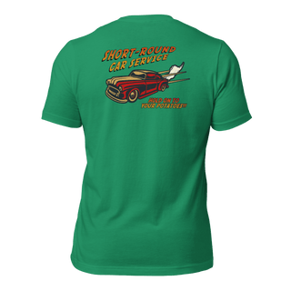 Short-Round Car Service Unisex t-shirt (BACK) VAWDesigns