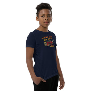 Short-Round Car Service Youth Short Sleeve T-Shirt VAWDesigns