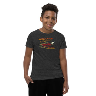 Short-Round Car Service Youth Short Sleeve T-Shirt VAWDesigns